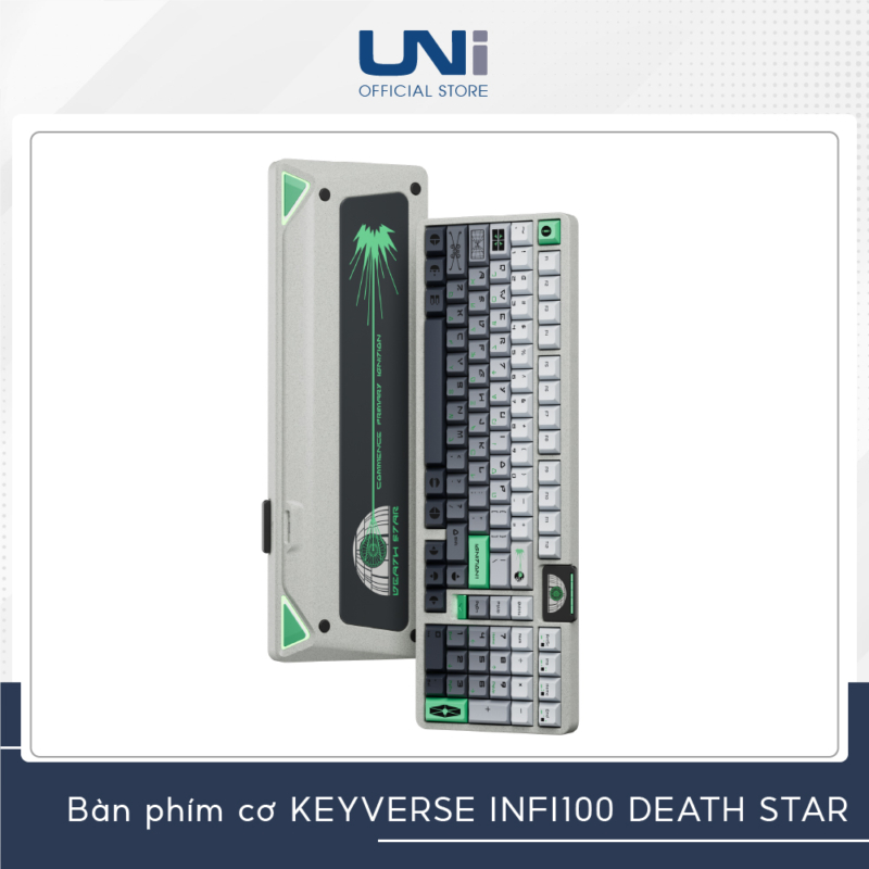 Bàn Phím Cơ Không Dây KEYVERSE INFI100 DEATH STAR - Case Nhôm, 3 Mode ...