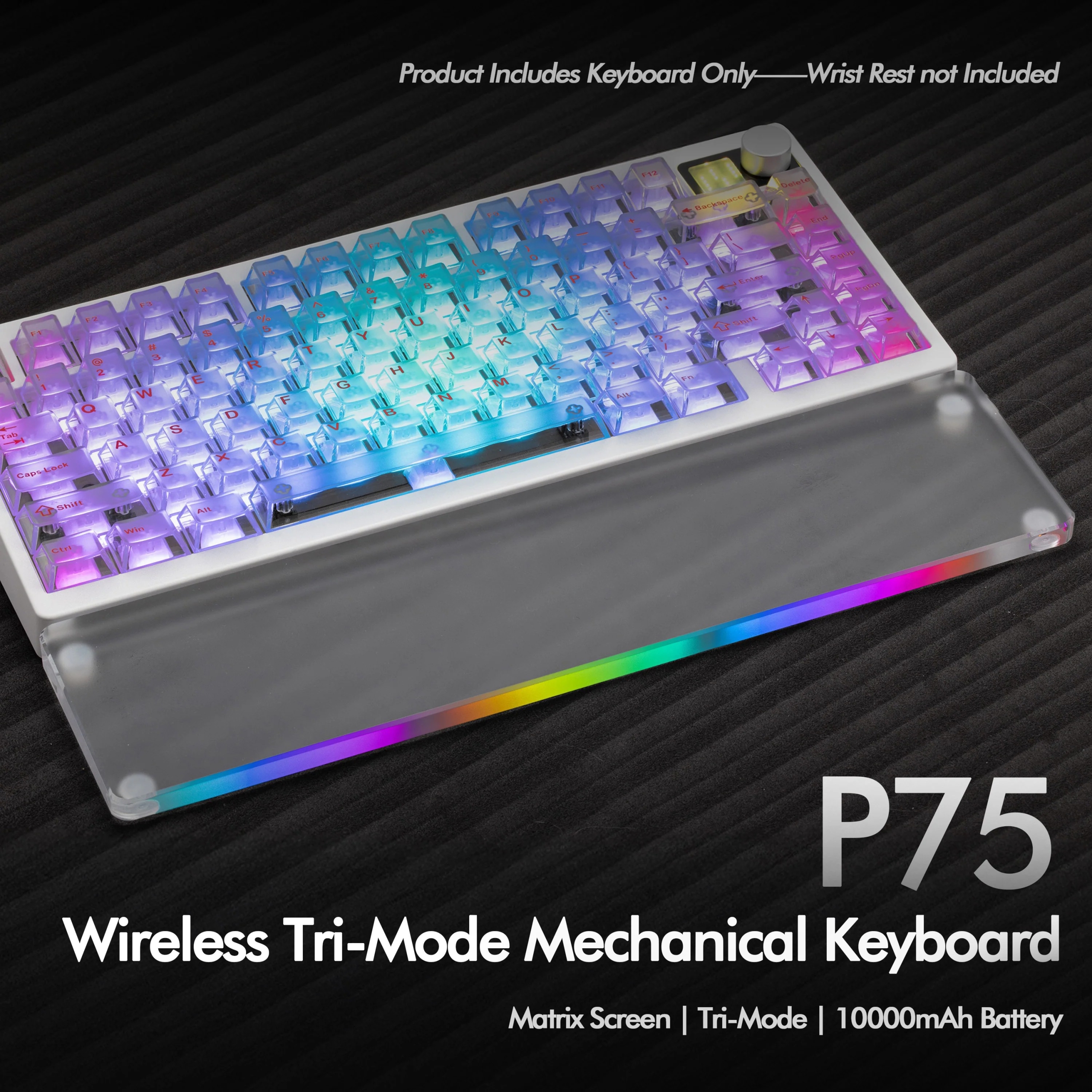 Features infographic showcasing the tri-mode wirel